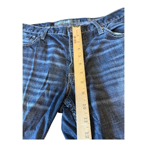 Buckle BKE Derek Bootleg Men’s Blue Denim Jeans Wiskering Western Bootcut 33S - Picture 10 of 10